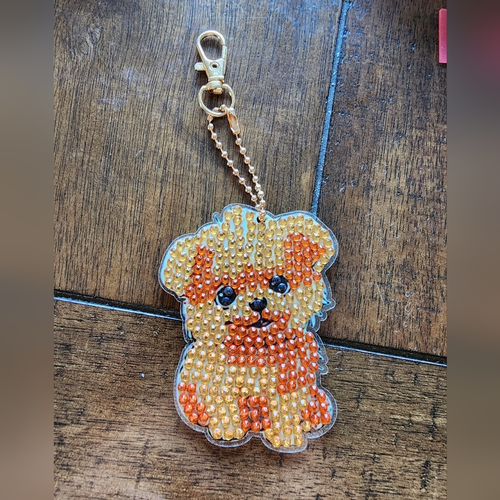 Cute Dog Crystal Key Holder